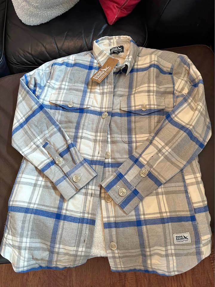 New Eddie Bauer Women's Check Shirt XS