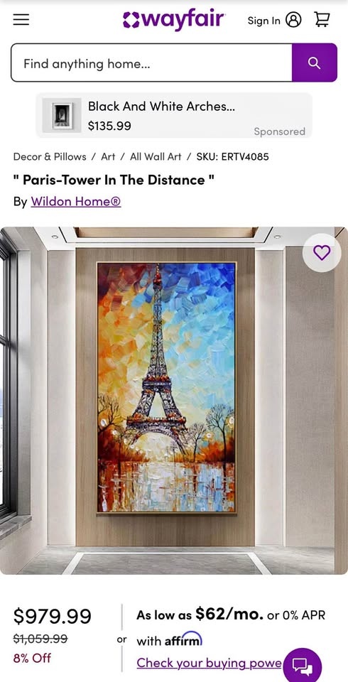 Paris Tower In The Distance Photoframe