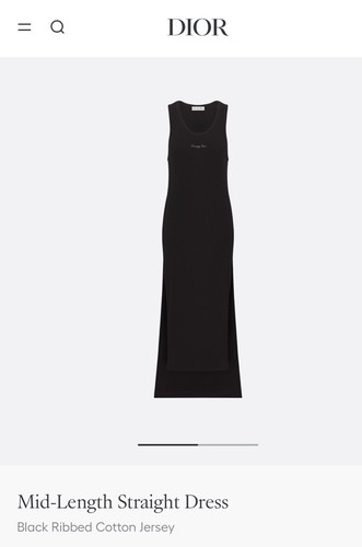 Christian Dior Paris Black Ribbed Sleeveless Dress Size M Made i - photo 3