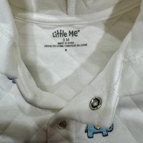 Little Me Baby 2pc Safari Cardigan Set 3M White Quilted Gift Box - photo 5