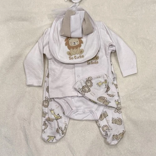 Duck Duck Goose Baby 9pc Safari Gift Set 0-3M Newborn Outfit
