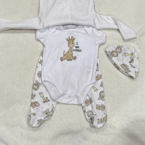 Duck Duck Goose Baby 9pc Safari Gift Set 0-3M Newborn Outfit - photo 4