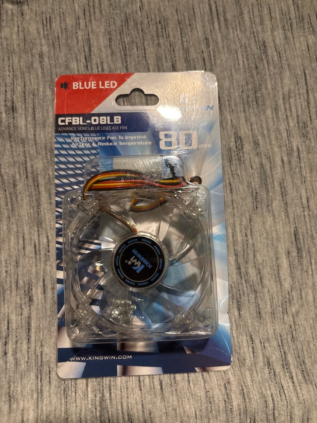 Blue LED 80mm Fan