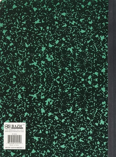 BAZIC College Ruled 100 Sheets Premium Black Marble Composition - photo 2