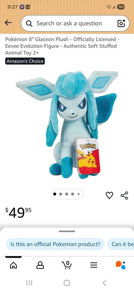 Pokemon Plush Lot - Glaceon, Flareon, Pichu 🏆 - photo 4