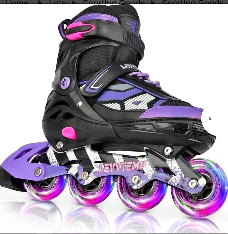 LEVYTEMP Adjustable Inline Skates, 4 Size Adjustable
