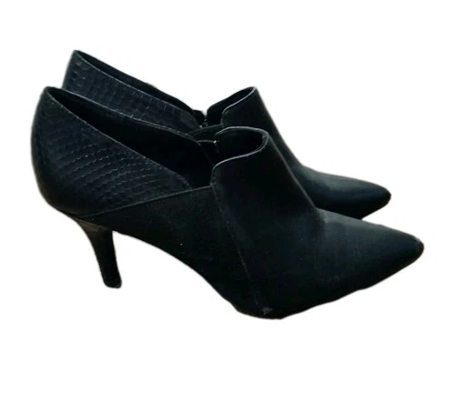 Anne Klein Flex Black Pointy Toe Bootie Size 8.5 Office Party At - photo 5