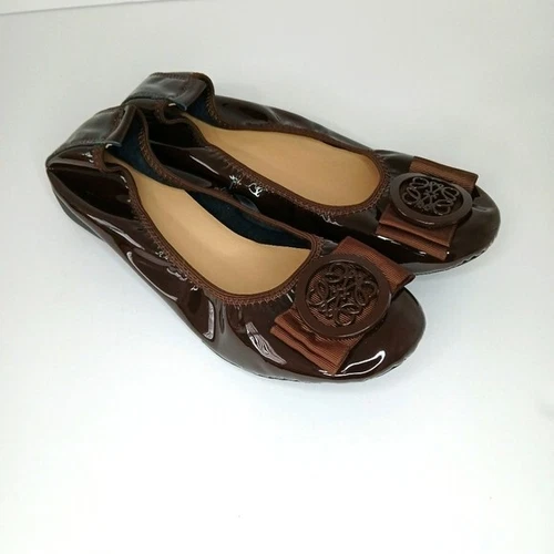 NWOT Brown Patent Finish Ballerina Flats Size 8.5 US 39 EU - photo 2
