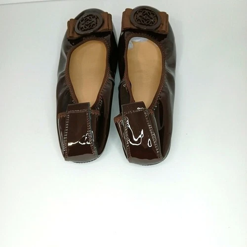 NWOT Brown Patent Finish Ballerina Flats Size 8.5 US 39 EU - photo 3