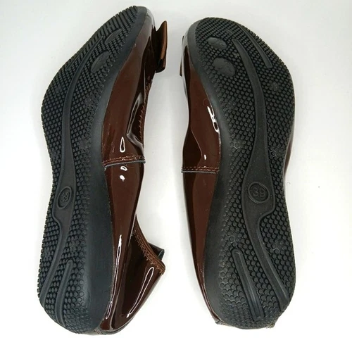 NWOT Brown Patent Finish Ballerina Flats Size 8.5 US 39 EU - photo 5