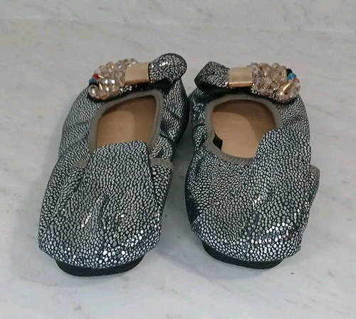 Silver Jewel Ballerina Flats - Size 7.5-8 - photo 5