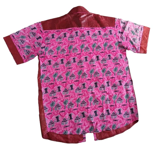 African Ankara Wax Print Hawaiian Shirt - Men's Medium - photo 2