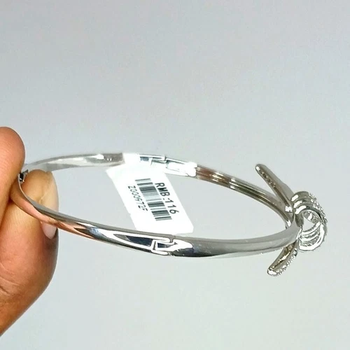 Silver Mini Rhinestones Bracelet Glam Stainless Steel - photo 4