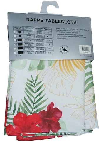 Stain Resistant Polyester Floral Rectangle Tablecloth 148x240cm - photo 2