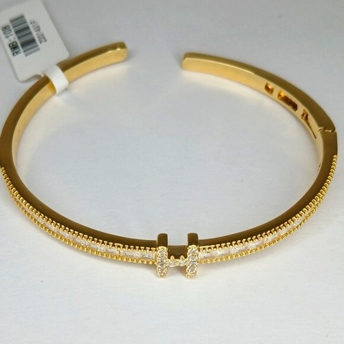 Gold Tone Rhinestones Bracelet Stainless Steel - photo 2