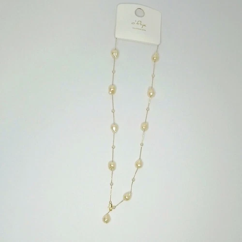 Cream Pearl Necklace Stainless Steel