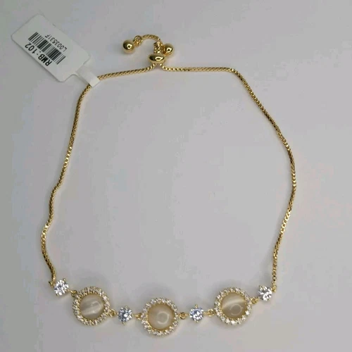 New Gold Tone Rhinestones Adjustable Bracelet /Anckle Braclet St - photo 4