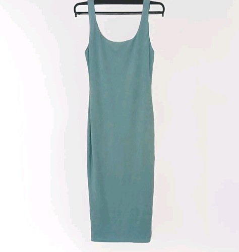 LUX LA Teal Suede Mini Party Dress Small Sleeveless Bodycon