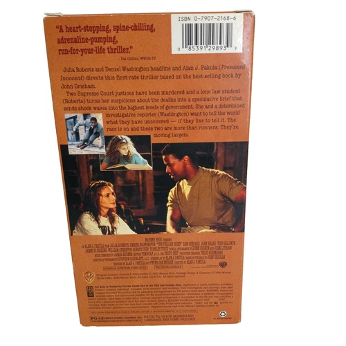The Pelican Brief VHS Movie - Julia Roberts/Denzel Washington - photo 4