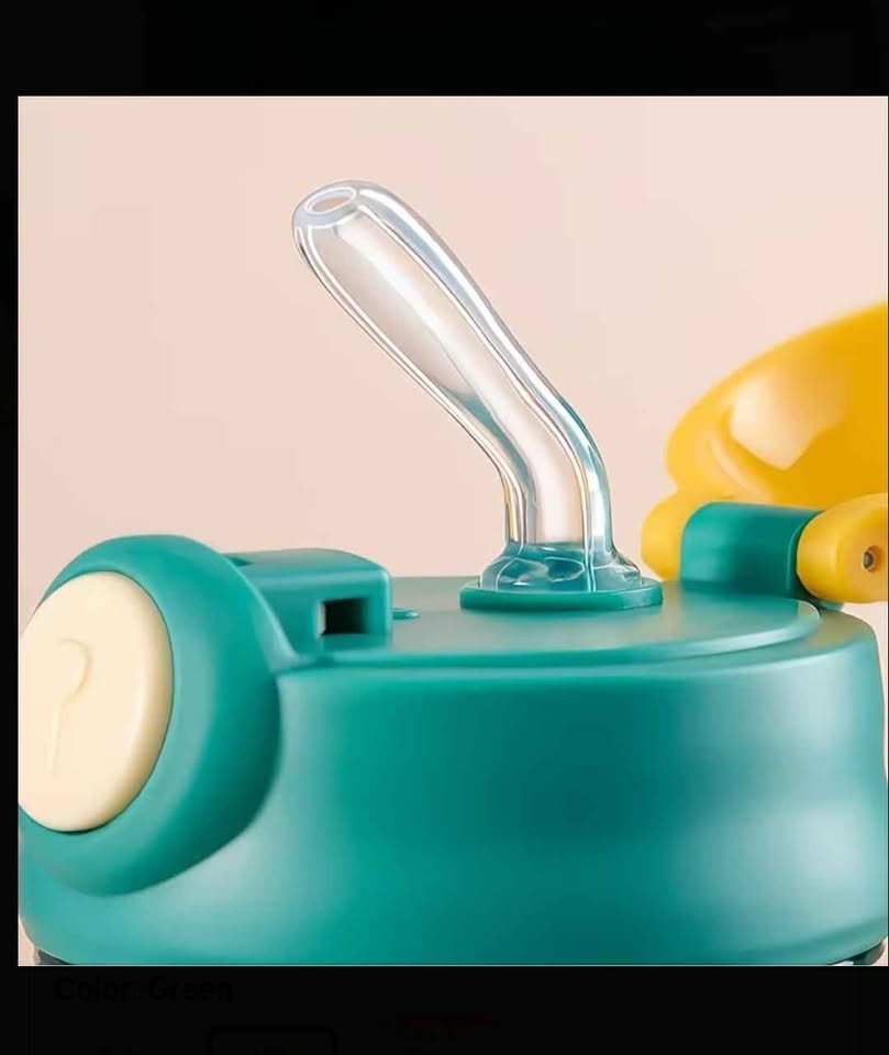 Cute Animal & Dinosaur Kids Water Bottle with Straw - photo 3