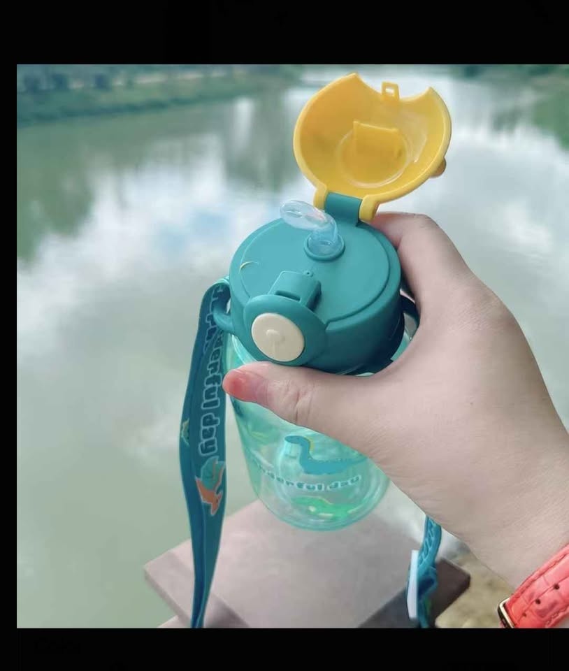 Cute Animal & Dinosaur Kids Water Bottle with Straw - photo 4