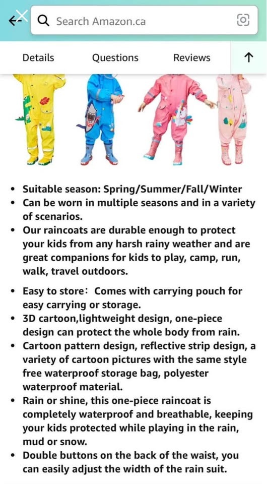 Like new Kids Rain Suit XL (105-130cm) - photo 3