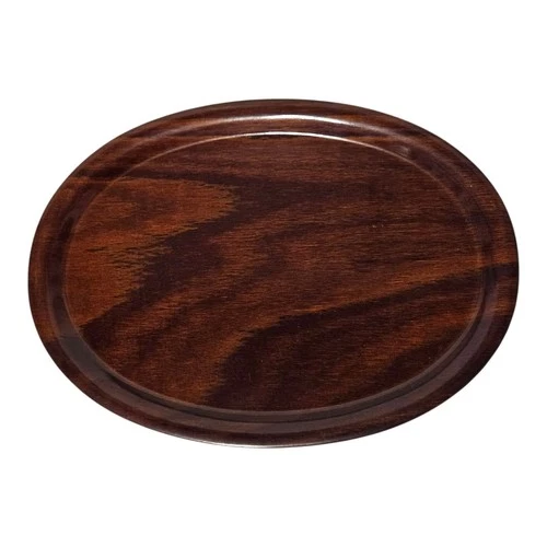Vintage Wood Veneered Oval Serving Tray - Mid Century - photo 5