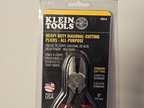 Klein Tools D252-6 Diagonal Cutting Pliers 6" USA Made - photo 3