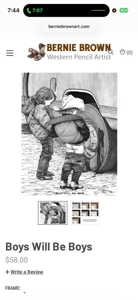 Bernie Brown - Boys Will Be Boys Framed Artwork - photo 4