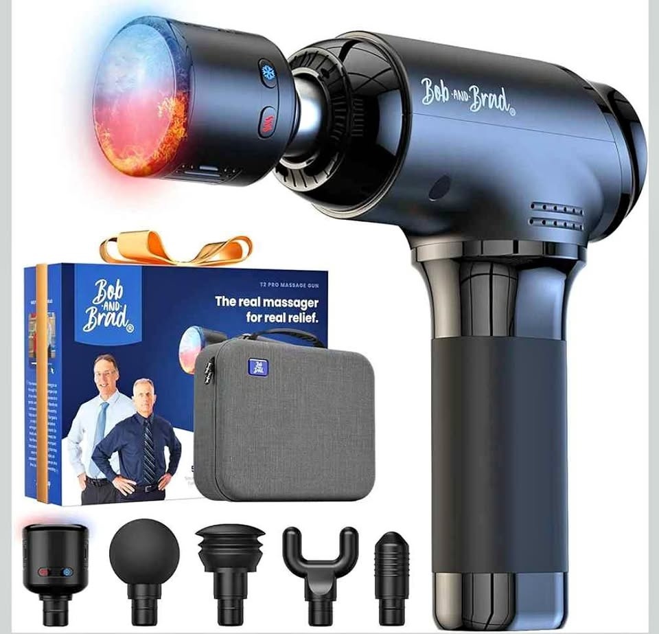 Bob & Brad T2 Pro Massage Gun w/ Heat & Cold