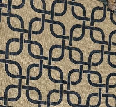 Set of 4 Decorative Chair Cushions – Beige with Navy Geometric P - photo 2