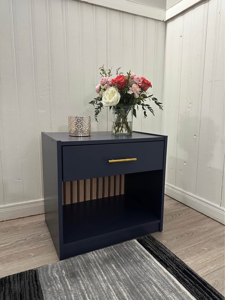 Refinished nightstand - Charcoal Blue - photo 4