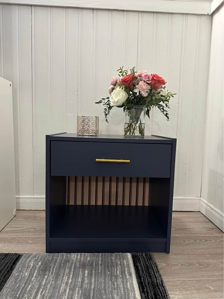 Refinished nightstand - Charcoal Blue - photo 5