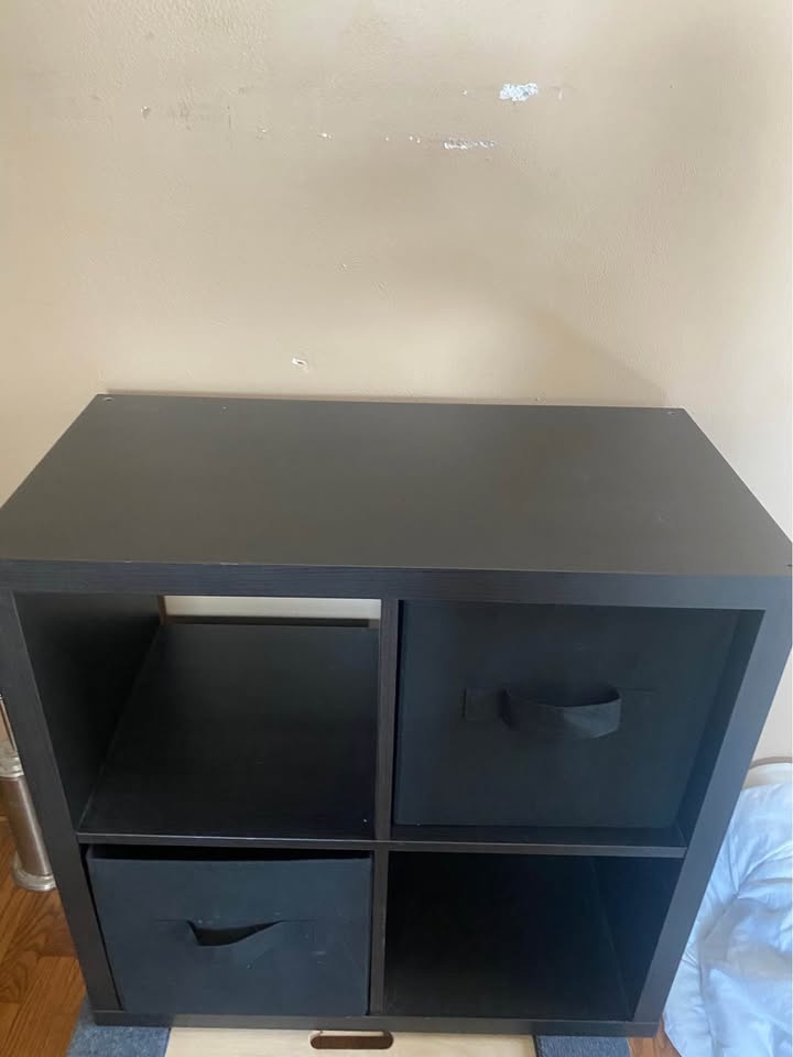 Black Cube Storage Unit, 2 Bins (13") - photo 2