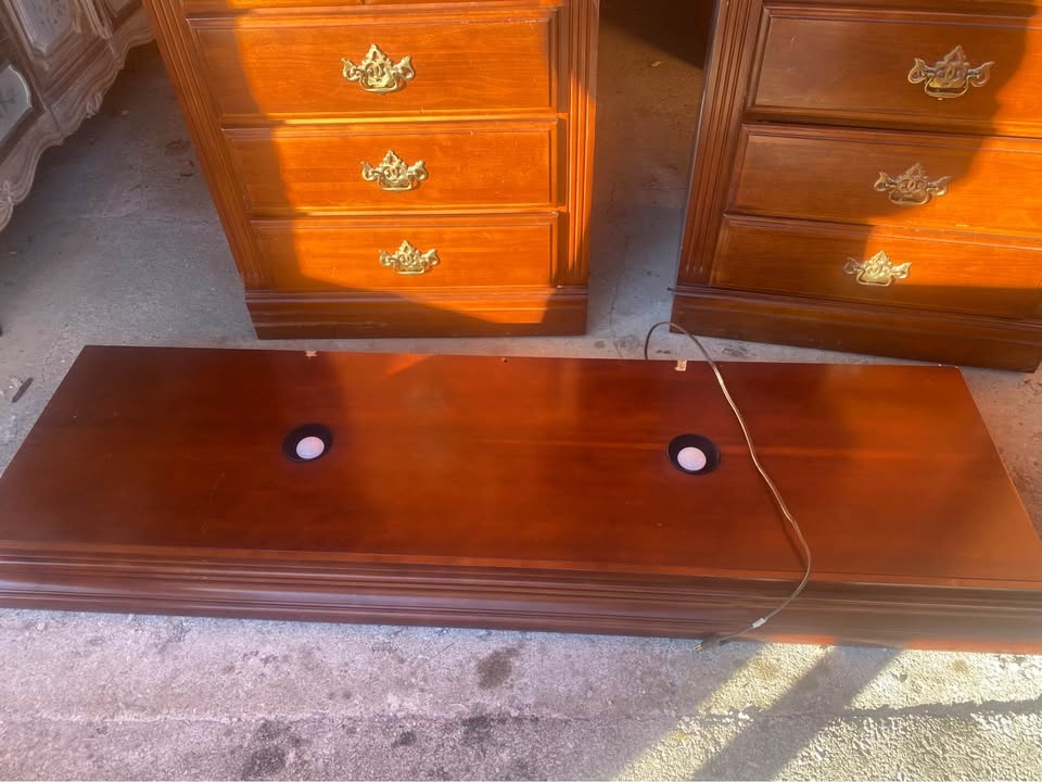 4-Piece Bedroom Dresser Bed Frame and Storage Ensemble - photo 2