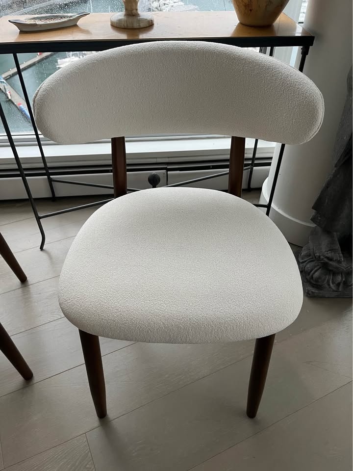 New Assembled Solid Wood Dining Chairs (Pair)