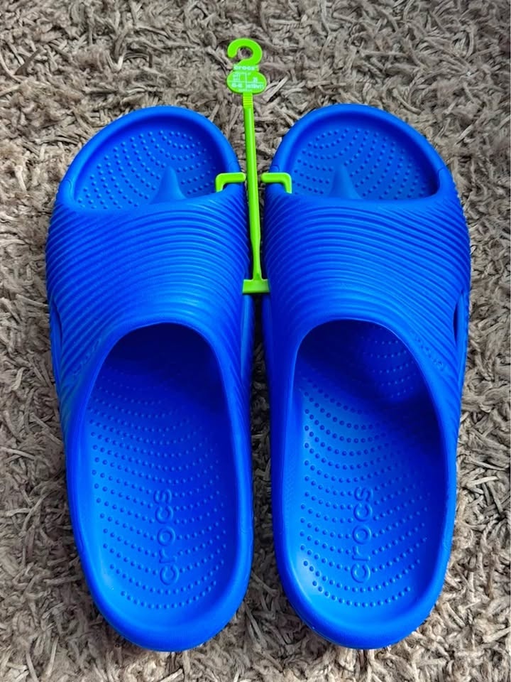 Blue Croc Slides - Men's Size 11