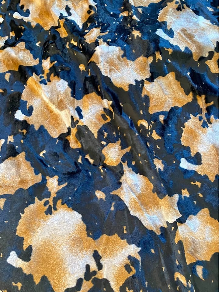 Black and Gold Velvet Fabric