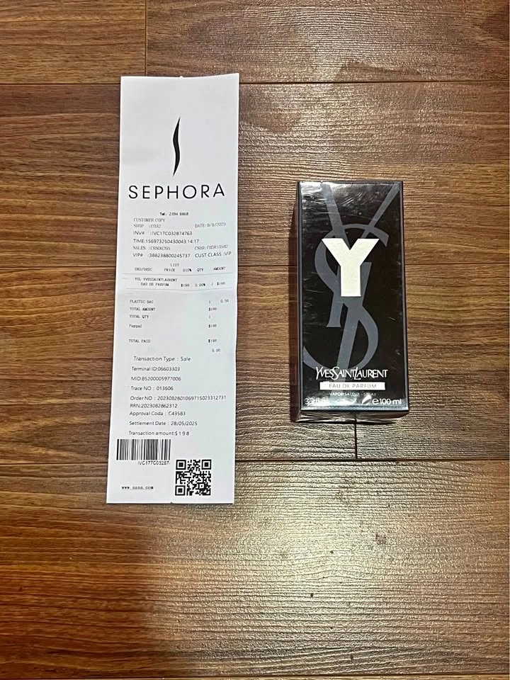 YSL Brand New Sealed Cologne - Sephora Receipt - 100ml