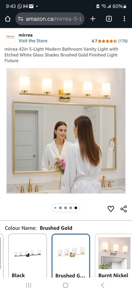 42in 5-Light Modern Bathroom Vanity Light - photo 2
