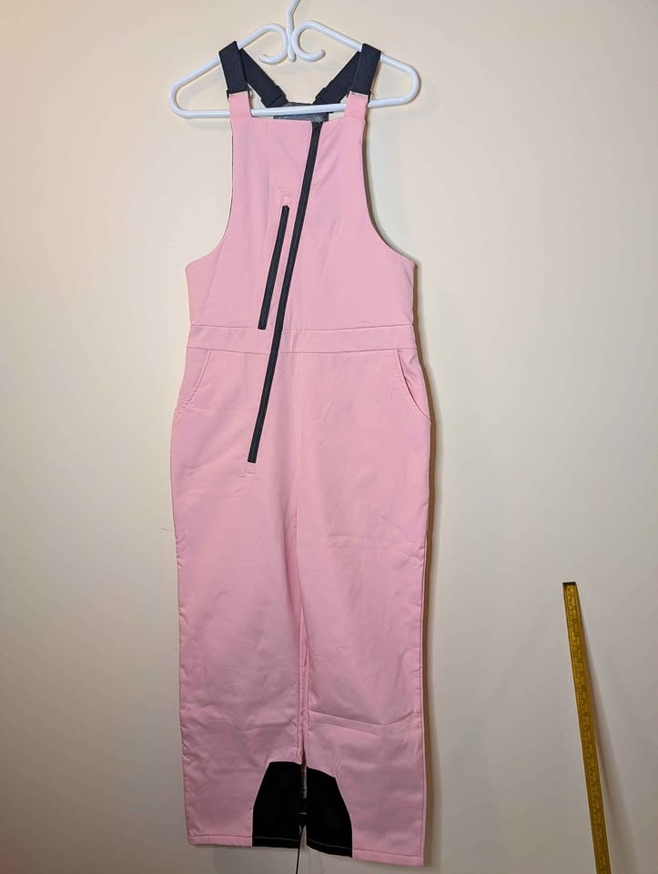 Pink Size Medium Snow Pants Bib