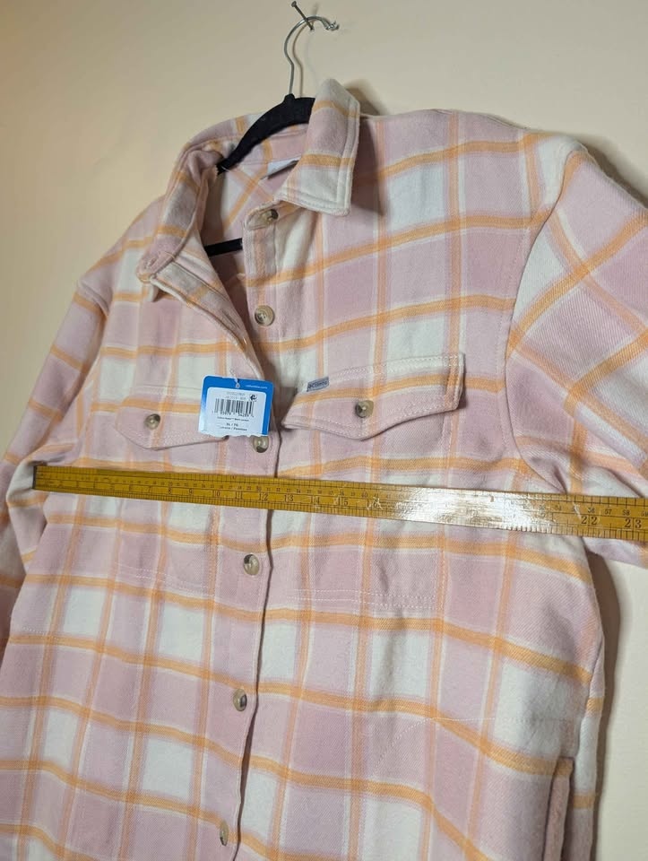 Columbia Calico Basin Shirt Jacket, Pink and White Plaid Shirt - photo 3