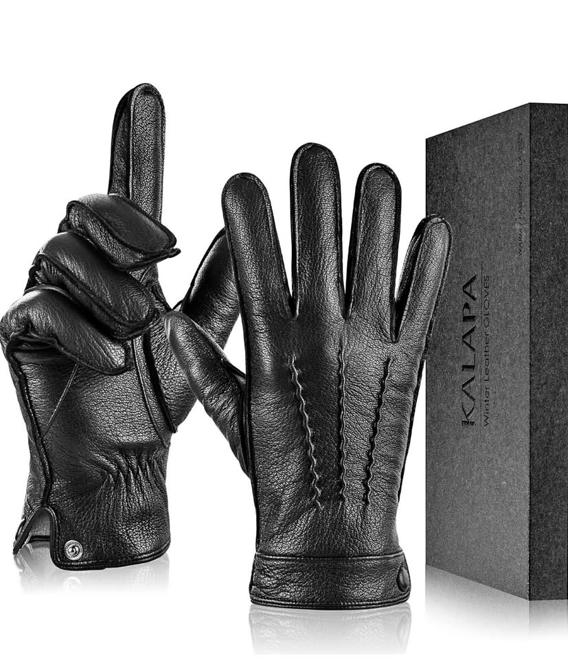 (New) Leather Gloves for Men (XL)