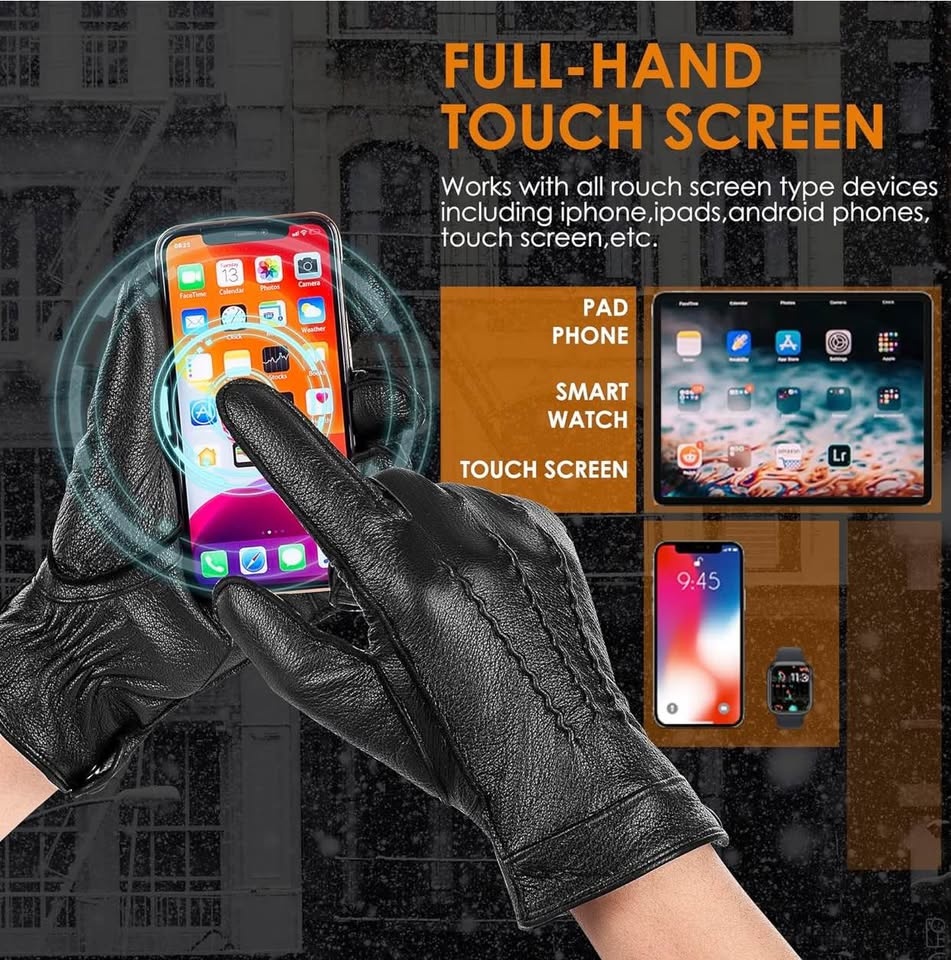 (New) Leather Gloves for Men (XL) - photo 4