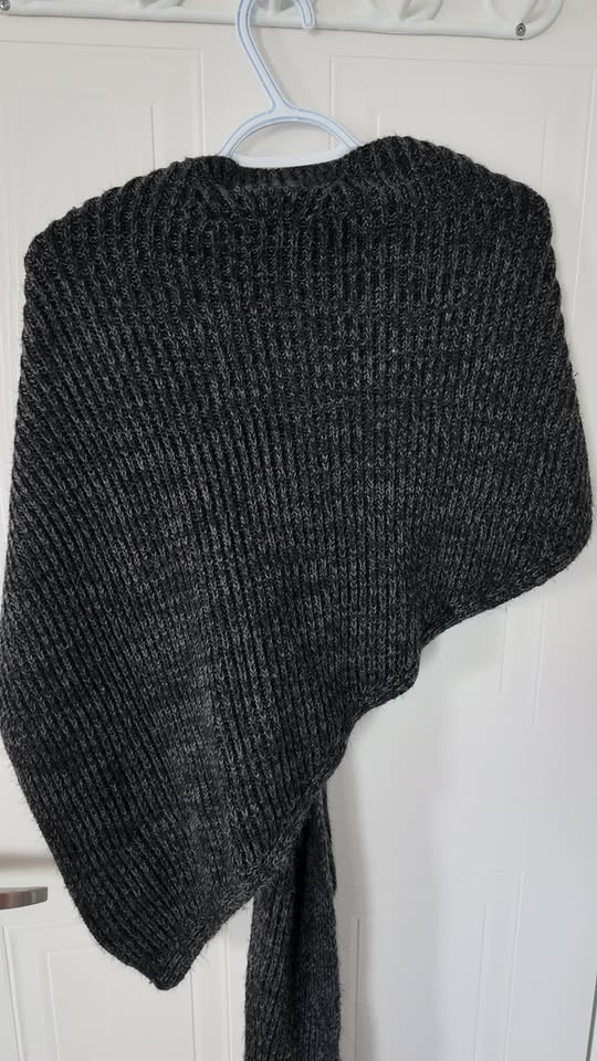 TNA Gray Oversized Sweater Scarf / Wrap - photo 4