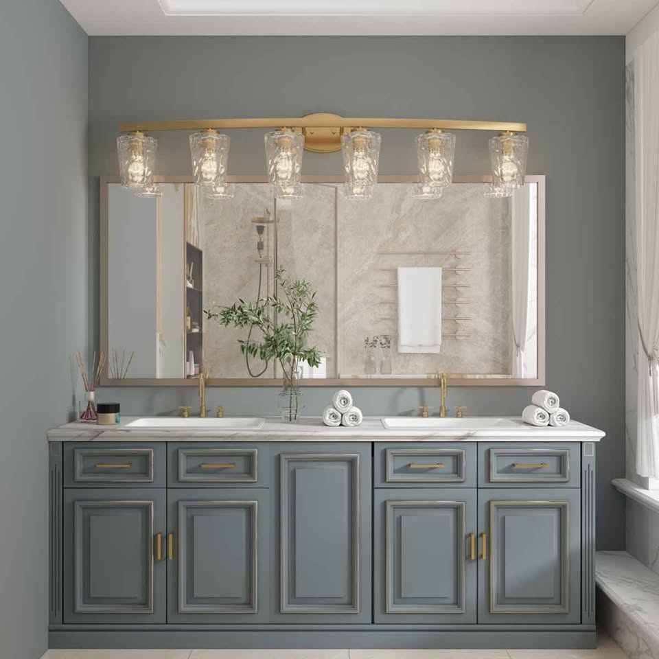 Saratoga 6-Light Dimmable Steel Bathroom Light - photo 3