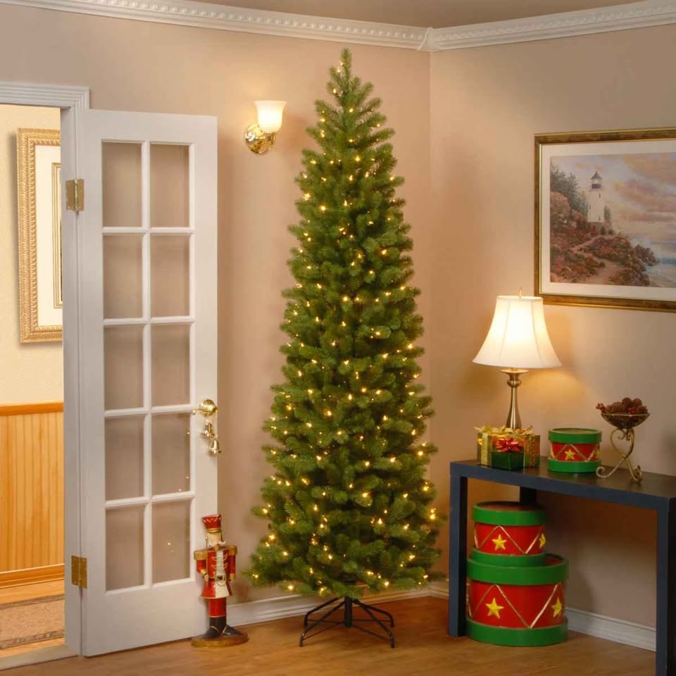 9 ft Hachmin Slender Artificial Fir Christmas Tree with Lights - photo 2