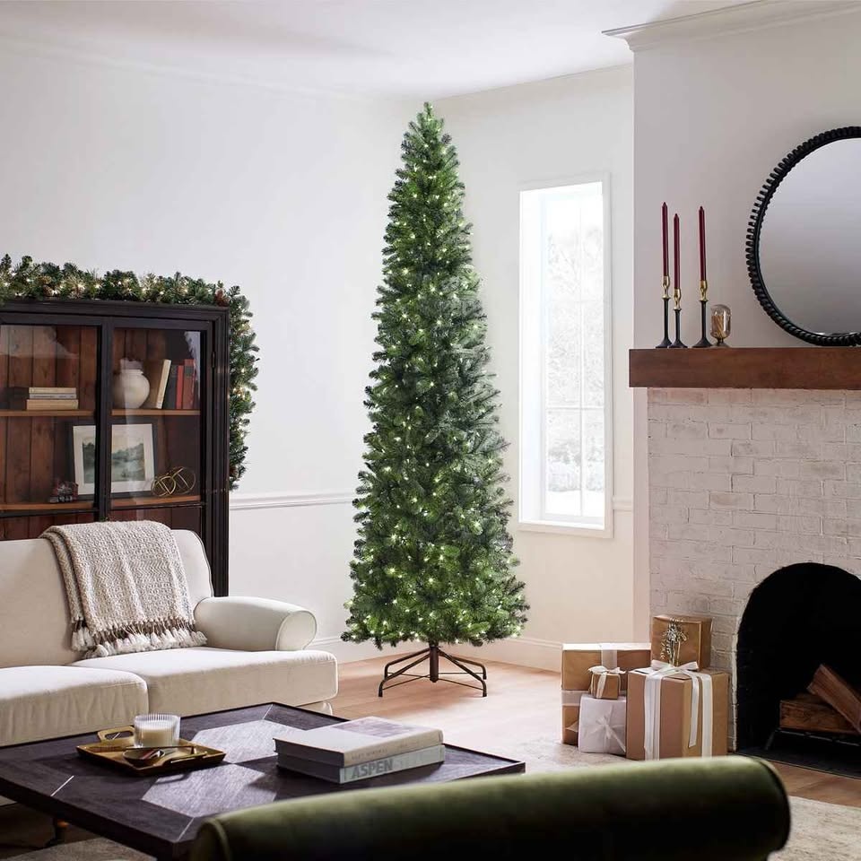 9 ft Hachmin Slender Artificial Fir Christmas Tree with Lights - photo 4