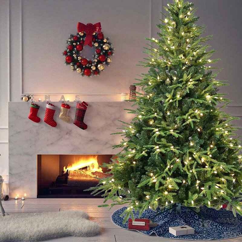 Colorado Blue Spruce 6 Ft Christmas Tree Pre-Lit Artificial Full