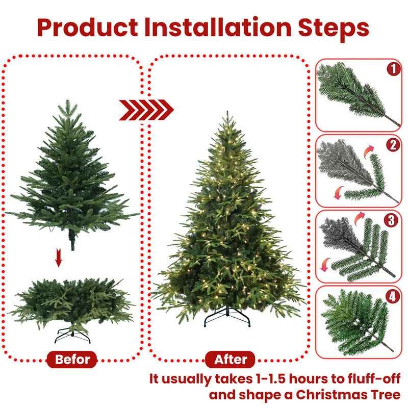 Colorado Blue Spruce 6 Ft Christmas Tree Pre-Lit Artificial Full - photo 2
